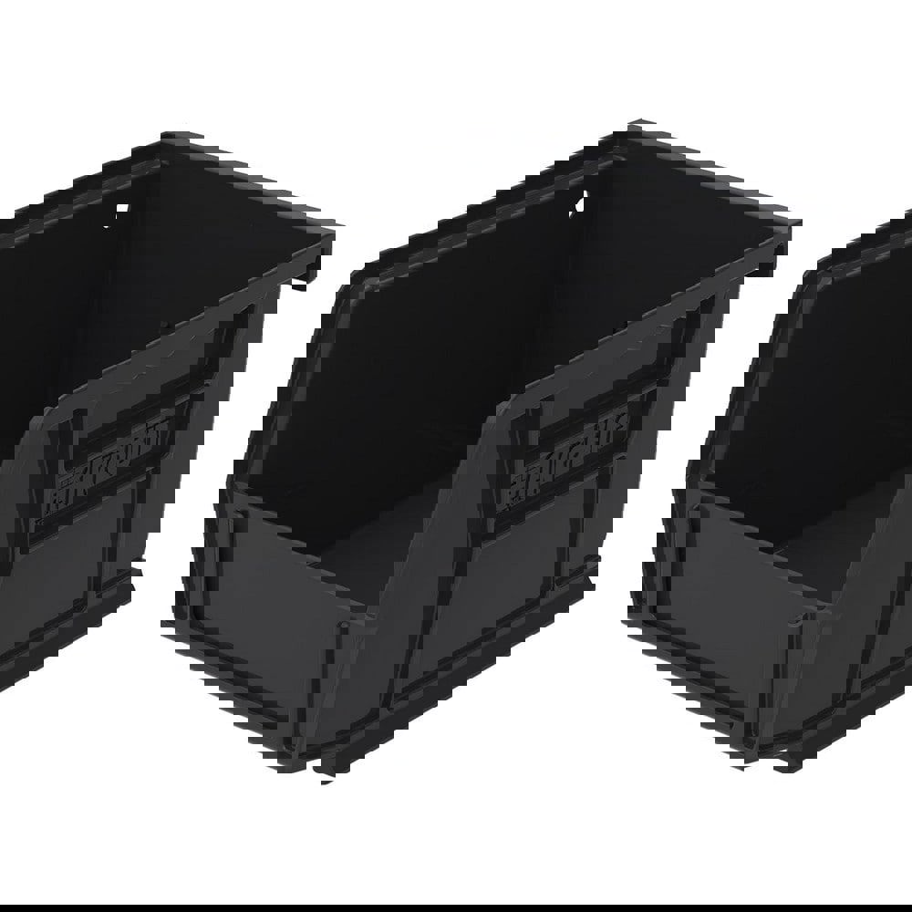 Plastic Hopper Stacking Bin: Black